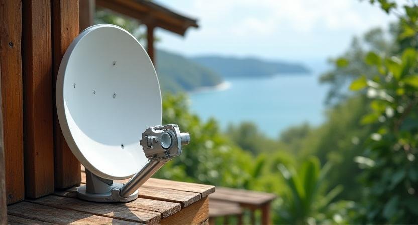 Modern resort integration with satellite technology